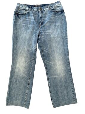 Women Ralph Lauren Jeans Co Premium Size 14 RL Logo Denim Jeans medium wash
